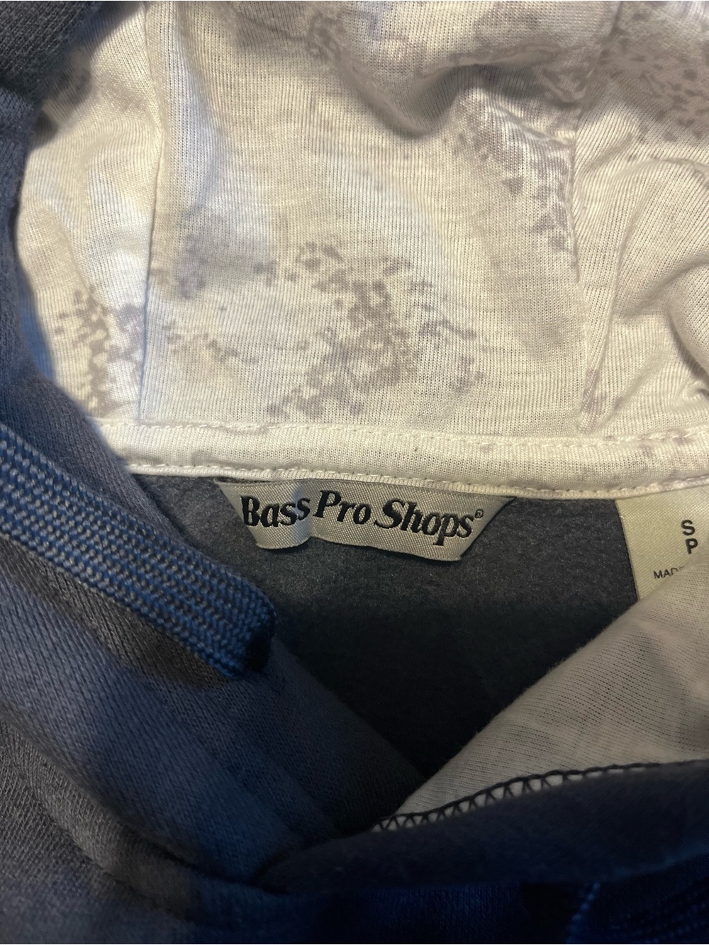 Bass Pro Shops navy  blue Pullover Hoodie with Teal Accents - Picture 5 of 7
